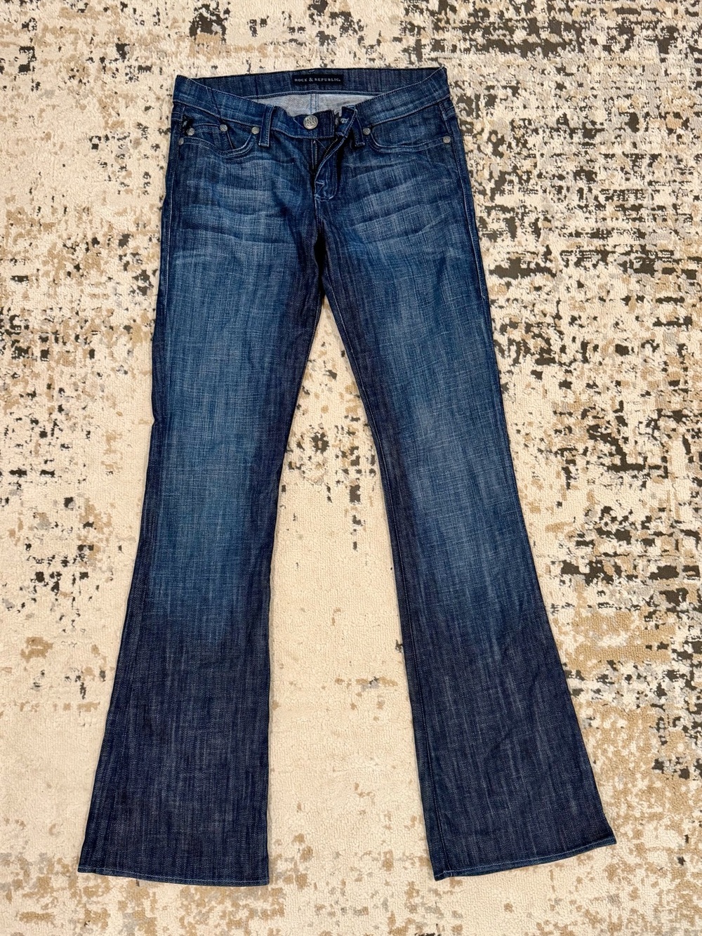 Rock & Republic Women's Dark Blue Flared Jeans